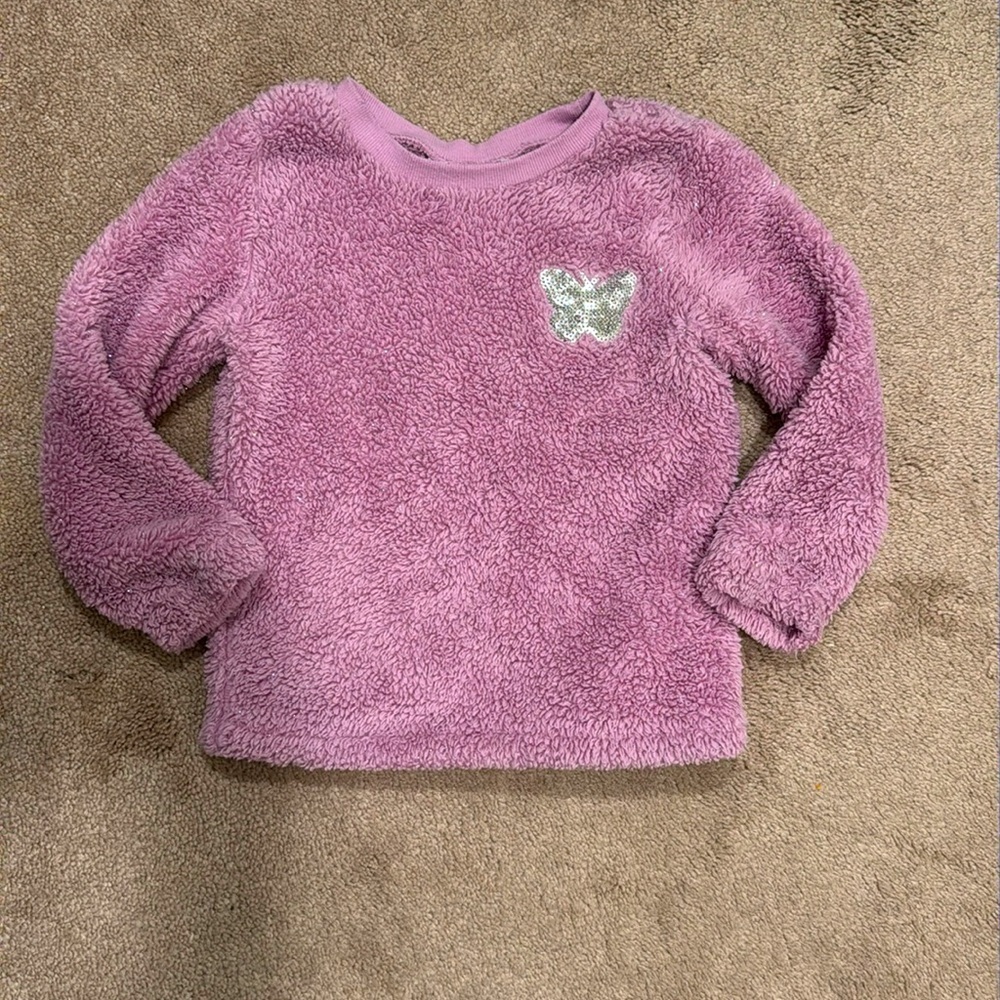 Sparkle fleece purple with silver flecks 🦋